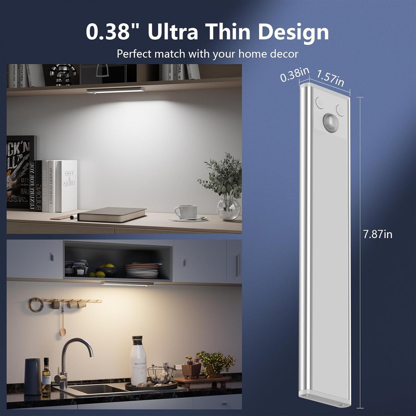 🔥LAST DAY SALE 49% OFF - 💡 2 Pack Punch-free Smart Sensor Magnetic Rechargeable LED Lights