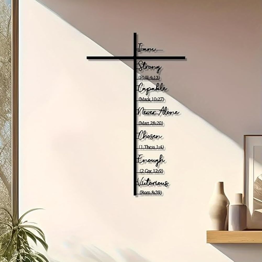 🏆 32K+ SOLD! 🕊️✝️ Elegant Metal Cross Wall Art – Scripture-Inspired Design for Peaceful Living Spaces 🌸