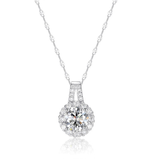 S925 Sunflower Moissanite Necklace
