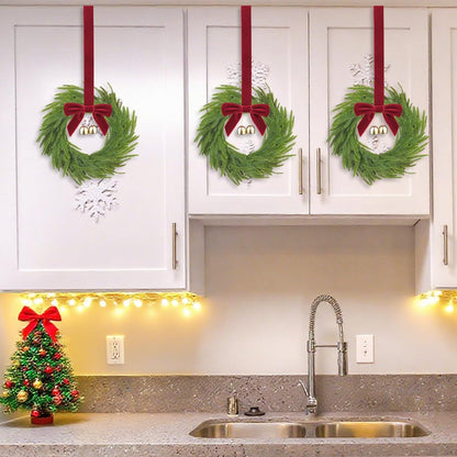 Mini Christmas Wreaths for Cabinets—Maximum Holiday Magic