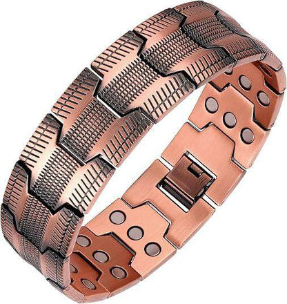 Men's Copper Bracelet,Adjustable Length with Sizing Tool