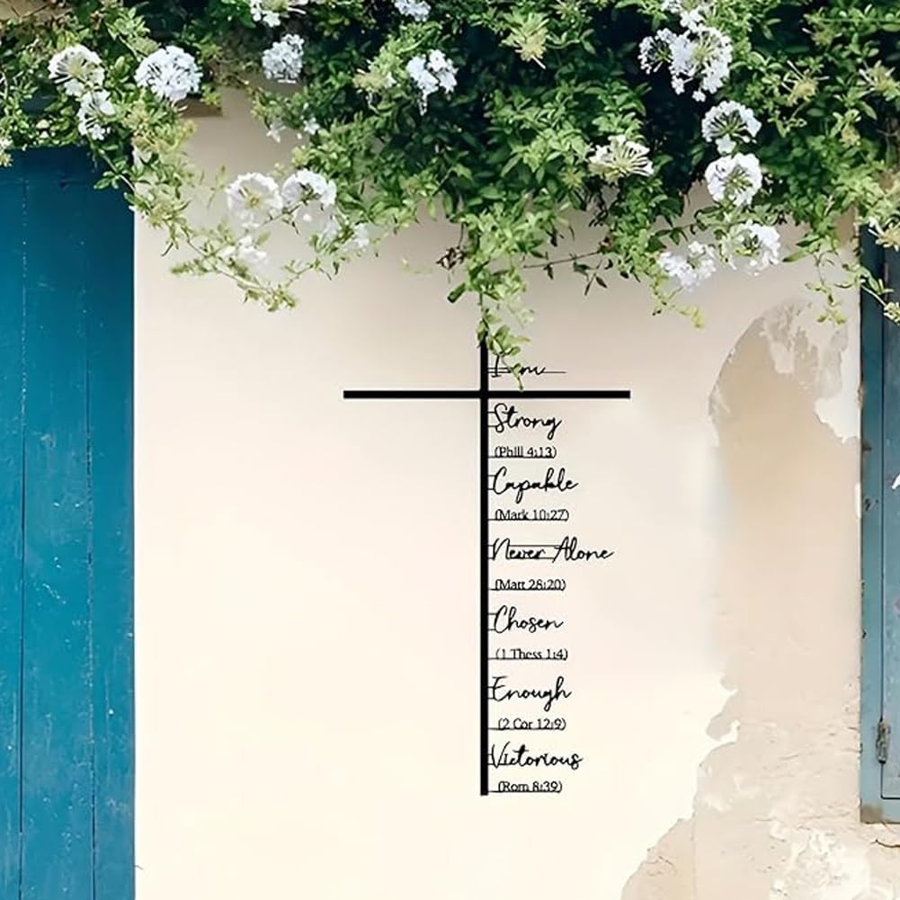 🏆 32K+ SOLD! 🕊️✝️ Elegant Metal Cross Wall Art – Scripture-Inspired Design for Peaceful Living Spaces 🌸