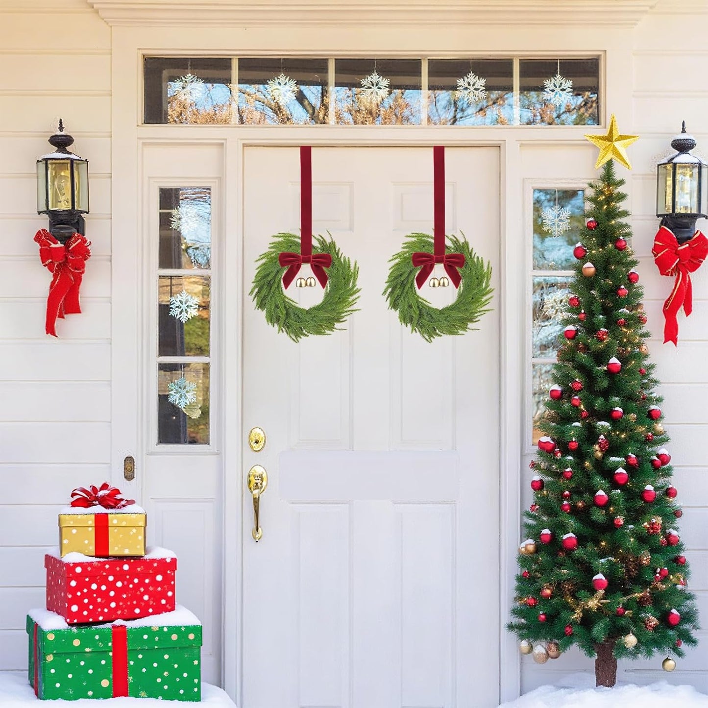Mini Christmas Wreaths for Cabinets—Maximum Holiday Magic