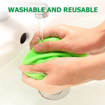 💥 💥 🔥 Windshield Cleaning Tool, Microfiber Car Window Cleaner with 4 Reusable and Washable Microfiber Pads and Extendable Handle