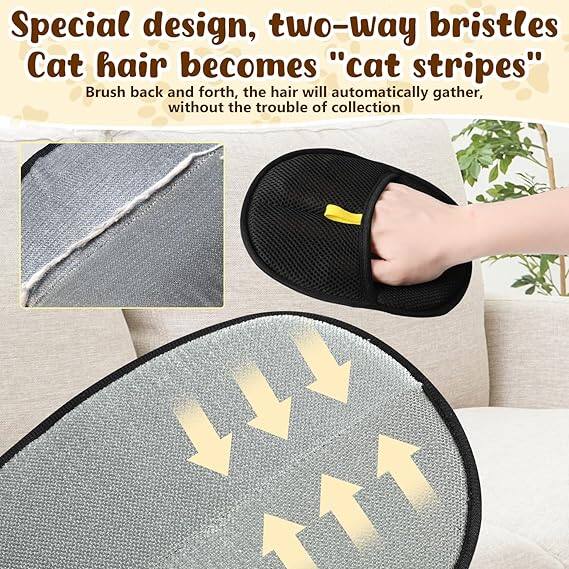 2Pcs Pet Hair Remover Glove